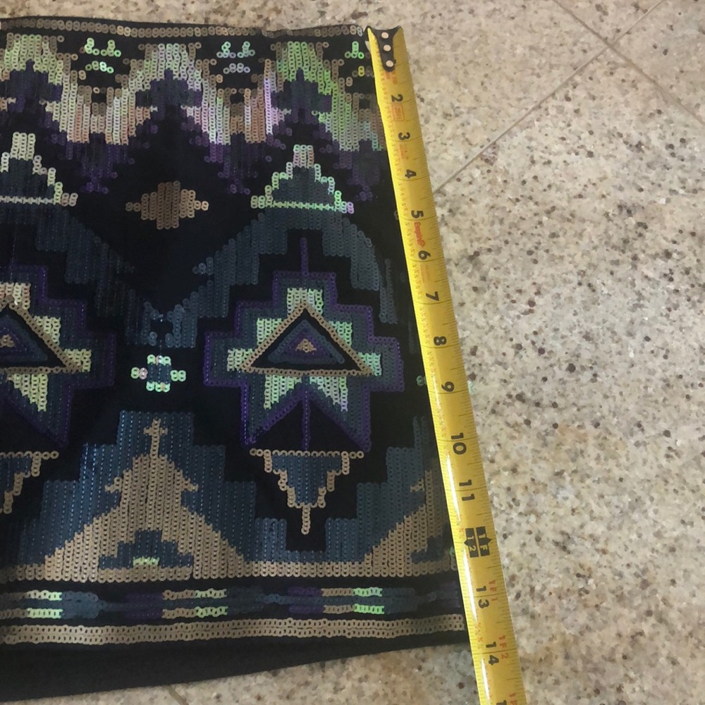 Nwot Sequin Aztec Print Mini From Express Sz S - image 2